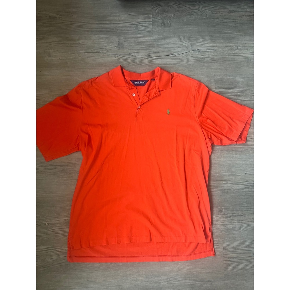 Vintage Polo Golf Ralph Lauren Men's Pima Cotton Polo Orange Size XL